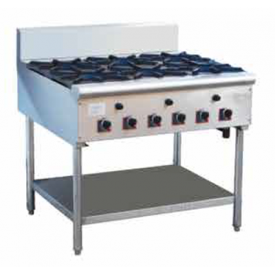 Gas 4 Burner 1 & 2 Ring Open Flame Stove
