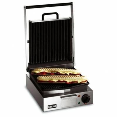 LPG - Lincat Lynx 400 Electric Counter-top Single Panini Grill - Ribbed Upper & Lower Plates - W 310 mm - 2.25 kW