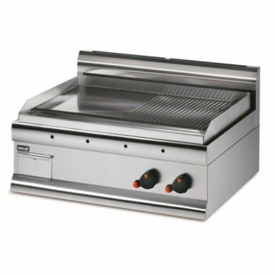 GS7R/N - Lincat Silverlink 600 Natural Gas Counter-top Griddle - Half-Ribbed Plate - W 750 mm - 7.5 kW